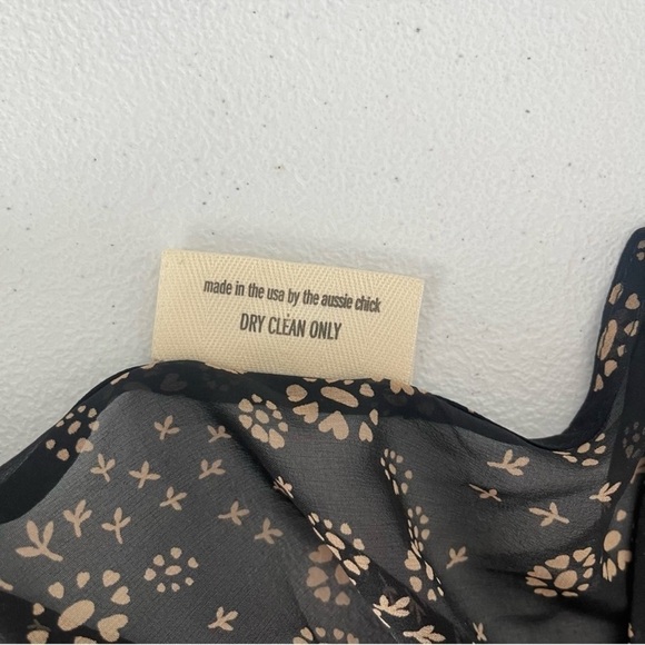 JODI B WISE Black 100% Silk Beach Cover Up Dress Size Medium EUC - Picture 6 of 6